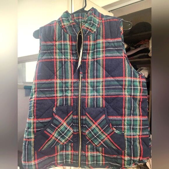 Mudpie Plaid Brodie Quilted Vest NWT - Picture 1 of 6